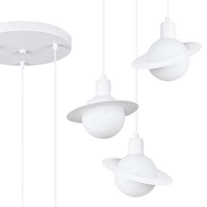 Lestenec na vrvici HYPERION 3xG9/8W/230V bela
