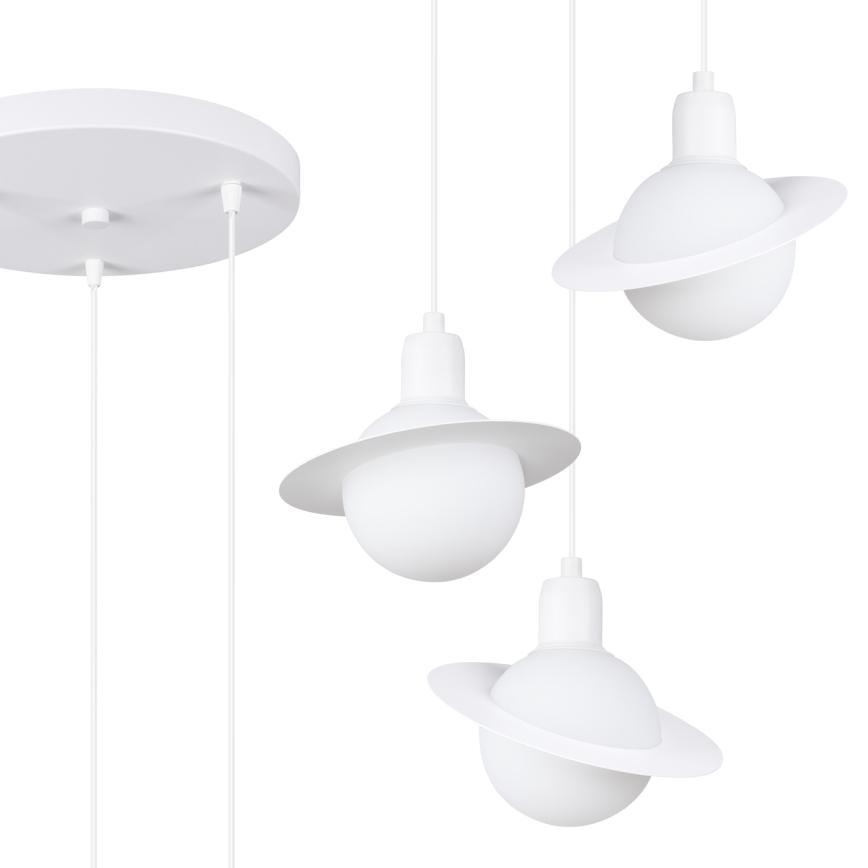 Lestenec na vrvici HYPERION 3xG9/8W/230V bela