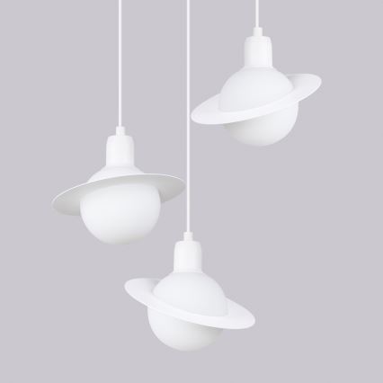 Lestenec na vrvici HYPERION 3xG9/8W/230V bela