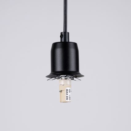Lestenec na vrvici HYPERION 3xG9/8W/230V črna