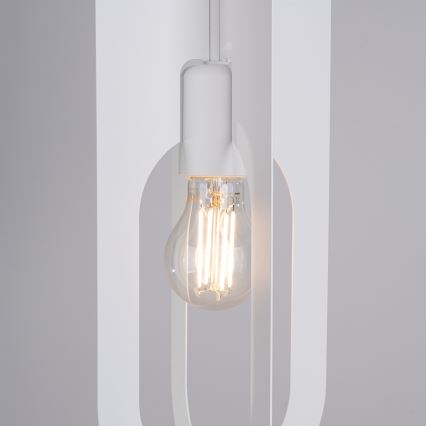 Lestenec na vrvici NICUS 1xE27/15W/230V bela