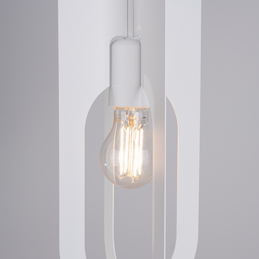 Lestenec na vrvici NICUS 1xE27/15W/230V bela