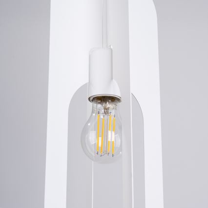 Lestenec na vrvici NICUS 1xE27/15W/230V bela