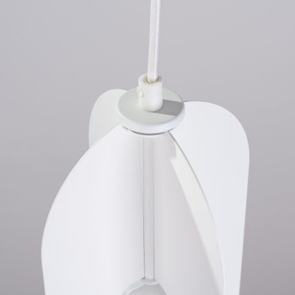 Lestenec na vrvici NICUS 1xE27/15W/230V bela