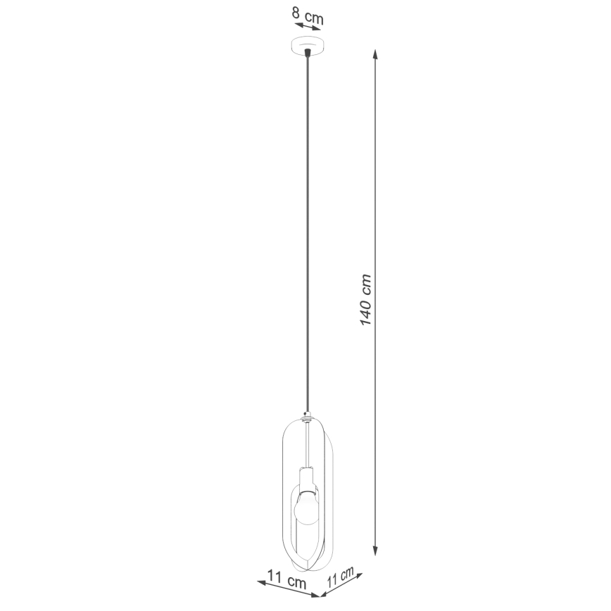 Lestenec na vrvici NICUS 1xE27/15W/230V bela