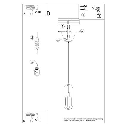 Lestenec na vrvici NICUS 1xE27/15W/230V bela