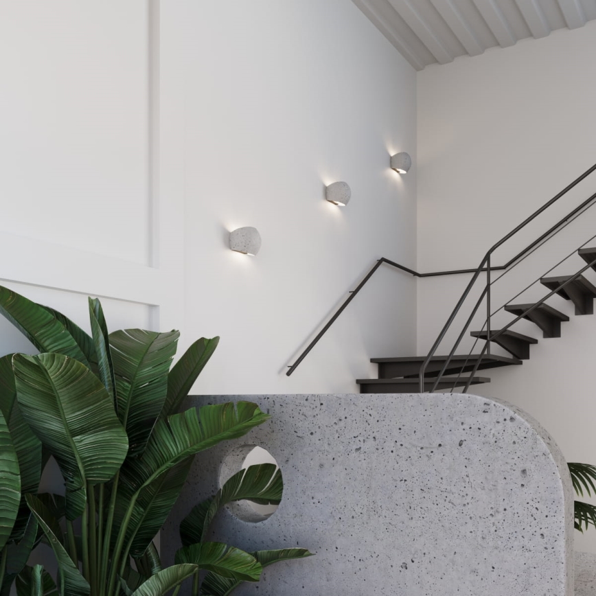 Stensko svetilo GLOBE 2xG9/8W/230V beton/siva