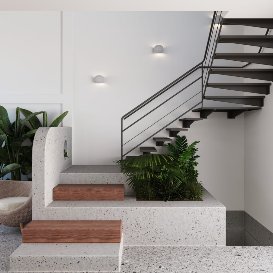 Stensko svetilo GLOBE 2xG9/8W/230V beton/siva