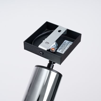 Stenski reflektor WINX 1xGU10/10W/230V črna/sijajni krom