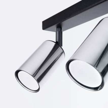 Reflektor WINX 3xGU10/10W/230V črna/sijajni krom