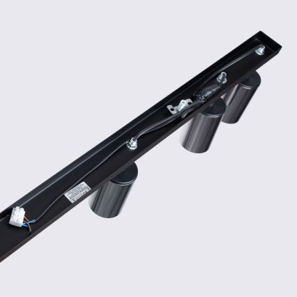 Reflektor WINX 6xGU10/10W/230V črna/sijajni krom