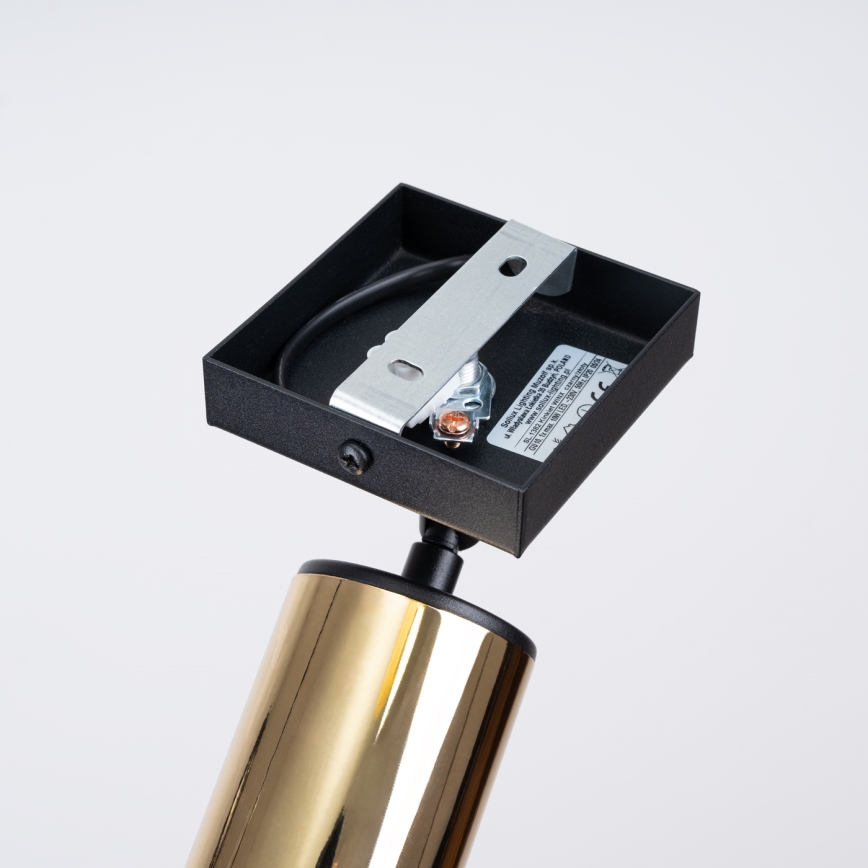 Stenski reflektor WINX 1xGU10/10W/230V črna/zlata