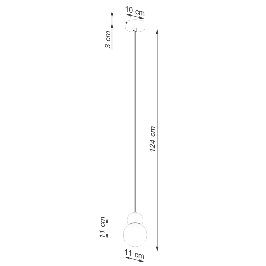 Lestenec na vrvici PEKKA 1xG9/8W/230V bela
