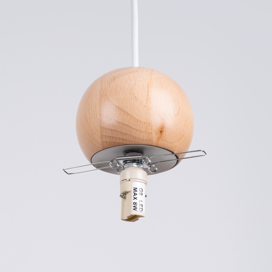 Lestenec na vrvici PEKKA 3xG9/8W/230V bela