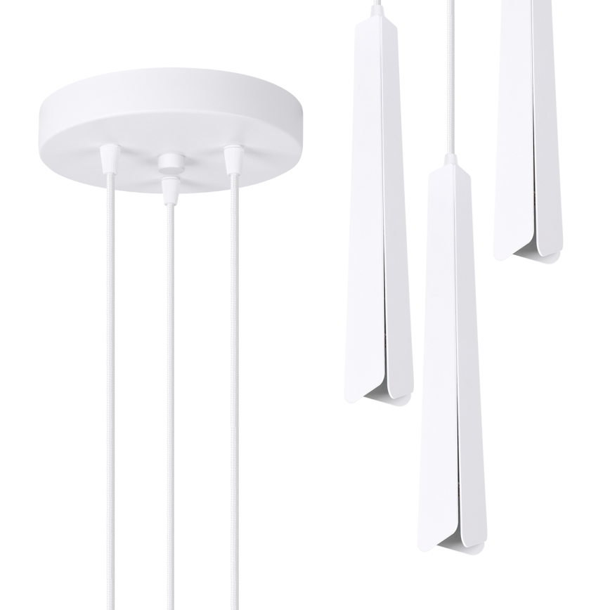 Lestenec na vrvici PRYSM 3xG9/8W/230V bela