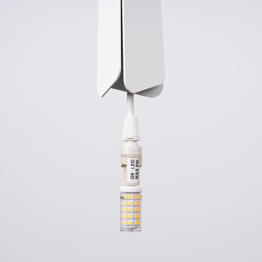 Lestenec na vrvici PRYSM 3xG9/8W/230V bela
