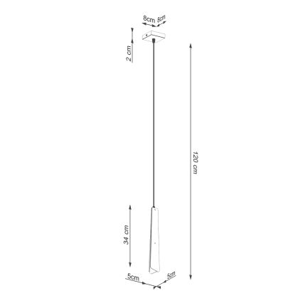 Lestenec na vrvici PRYSM 1xG9/8W/230V črna