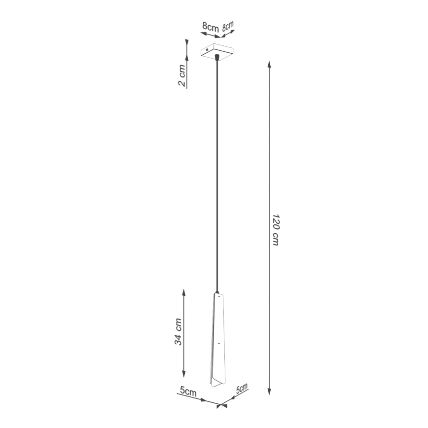 Lestenec na vrvici PRYSM 1xG9/8W/230V črna