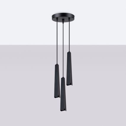 Lestenec na vrvici PRYSM 3xG9/8W/230V črna