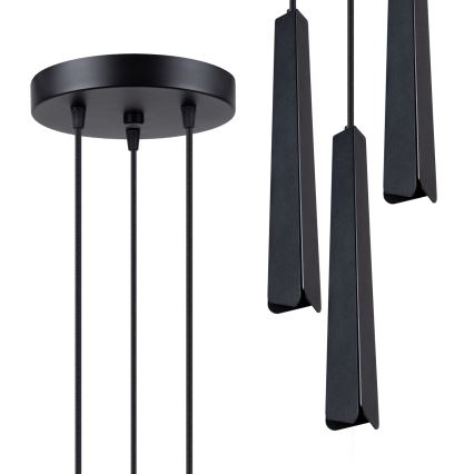 Lestenec na vrvici PRYSM 3xG9/8W/230V črna