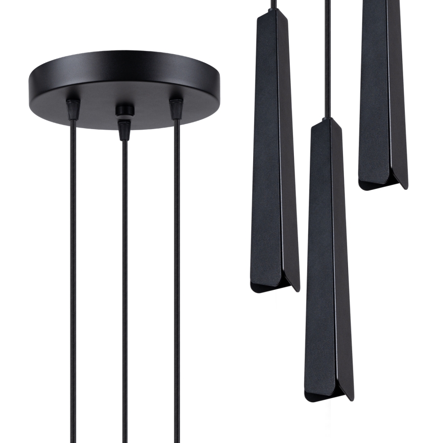 Lestenec na vrvici PRYSM 3xG9/8W/230V črna
