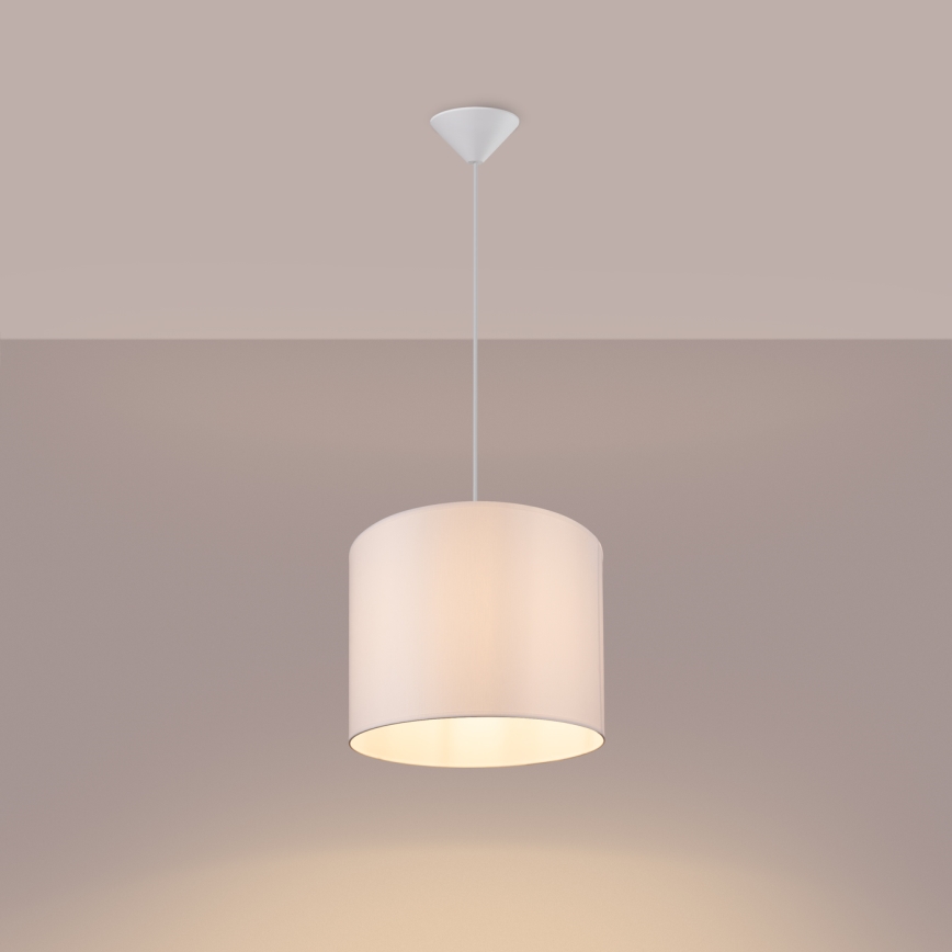 Lestenec na vrvici NOVA 1xE27/15W/230V pr. 30 cm bela