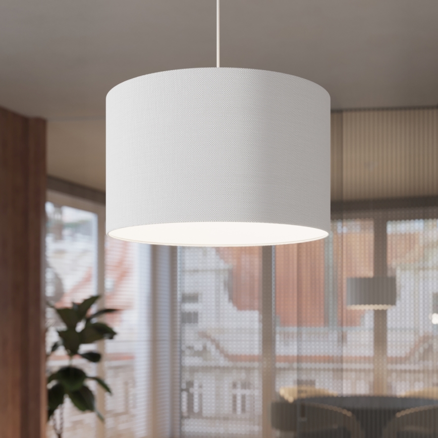 Lestenec na vrvici NOVA 1xE27/15W/230V pr. 30 cm bela