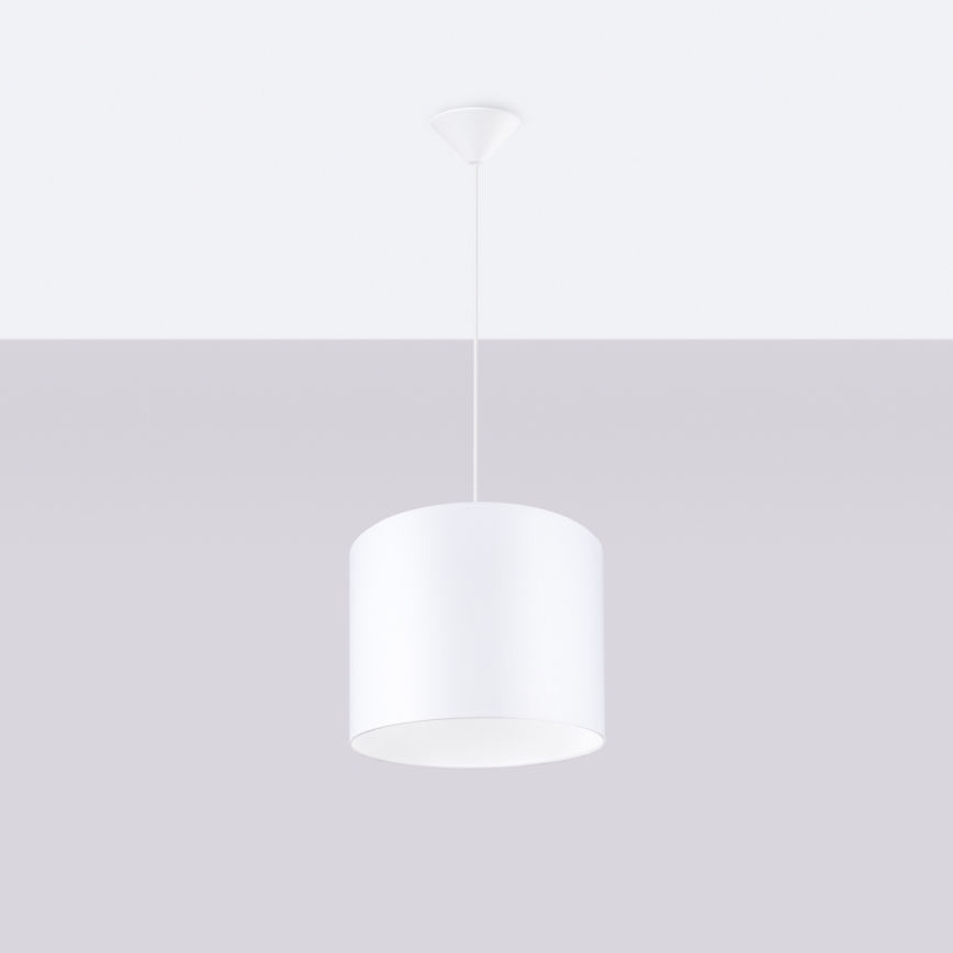 Lestenec na vrvici NOVA 1xE27/15W/230V pr. 30 cm bela