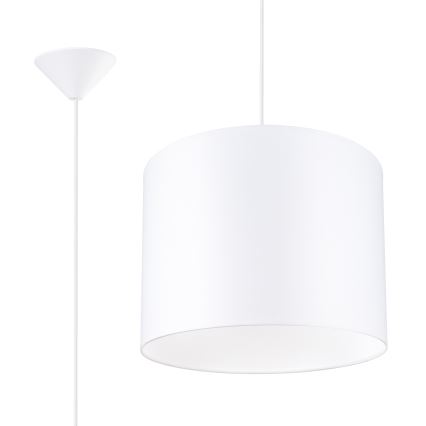 Lestenec na vrvici NOVA 1xE27/15W/230V pr. 30 cm bela