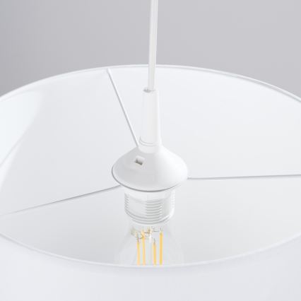 Lestenec na vrvici NOVA 1xE27/15W/230V pr. 30 cm bela