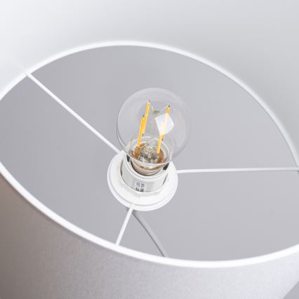 Lestenec na vrvici NOVA 1xE27/15W/230V pr. 30 cm bela