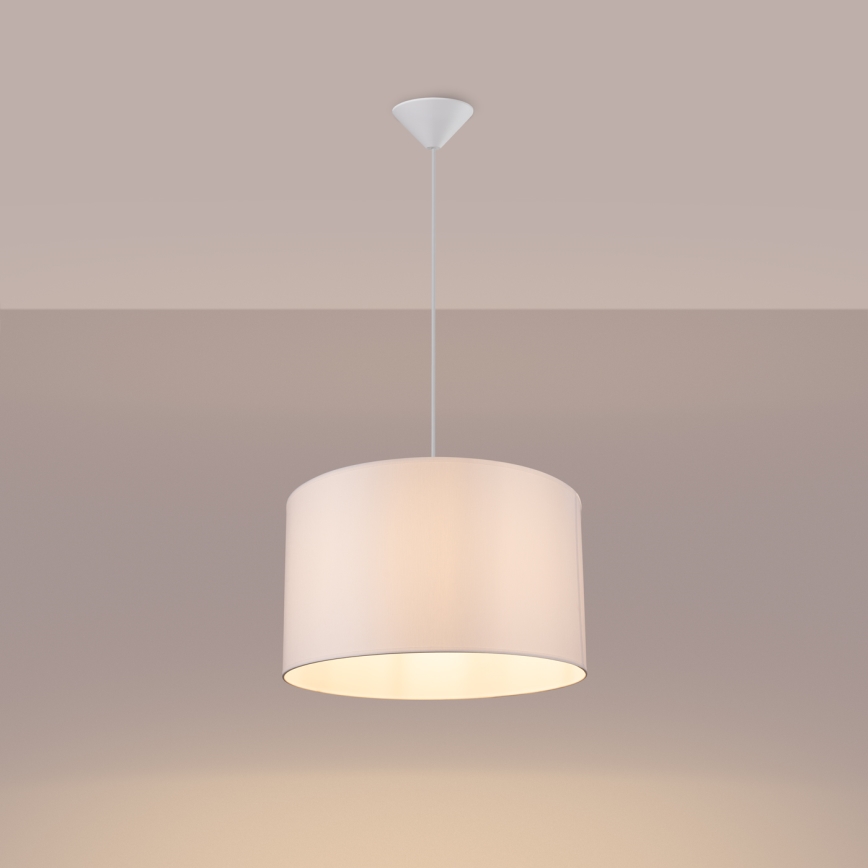 Lestenec na vrvici NOVA 1xE27/15W/230V pr. 40 cm bela