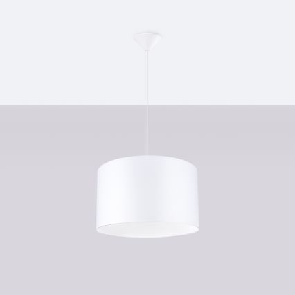 Lestenec na vrvici NOVA 1xE27/15W/230V pr. 40 cm bela