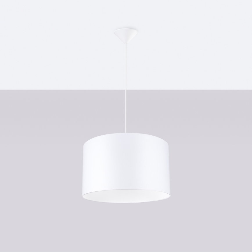 Lestenec na vrvici NOVA 1xE27/15W/230V pr. 40 cm bela