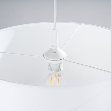 Lestenec na vrvici NOVA 1xE27/15W/230V pr. 40 cm bela