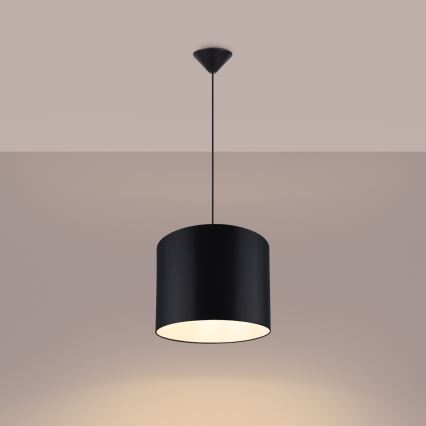 Lestenec na vrvici NOVA 1xE27/15W/230V pr. 30 cm črna