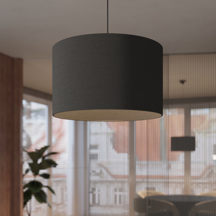 Lestenec na vrvici NOVA 1xE27/15W/230V pr. 30 cm črna