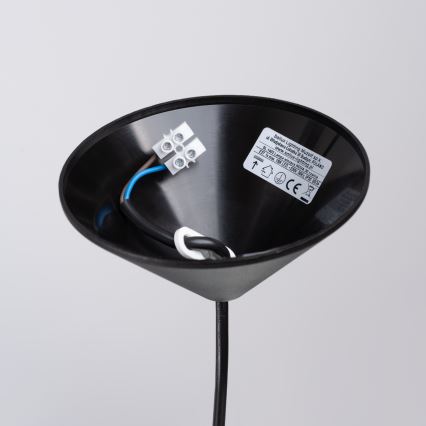 Lestenec na vrvici NOVA 1xE27/15W/230V pr. 30 cm črna