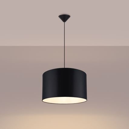 Lestenec na vrvici NOVA 1xE27/15W/230V pr. 40 cm črna