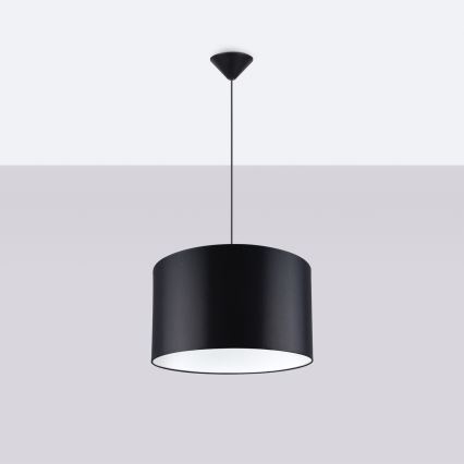 Lestenec na vrvici NOVA 1xE27/15W/230V pr. 40 cm črna