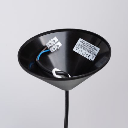 Lestenec na vrvici NOVA 1xE27/15W/230V pr. 40 cm črna
