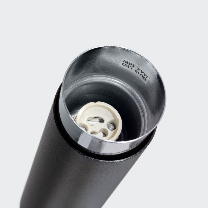 Reflektor NERO 1xGU10/10W/230V 12,5 cm črna/sijajni krom