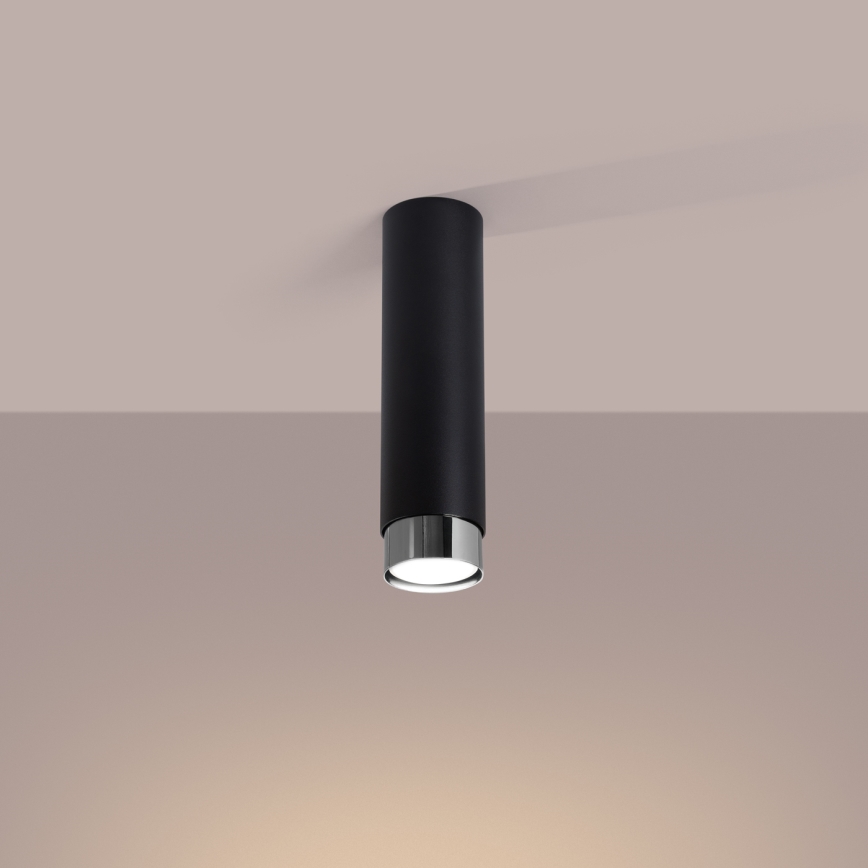 Reflektor NERO 1xGU10/10W/230V 22,5 cm črna/sijajni krom