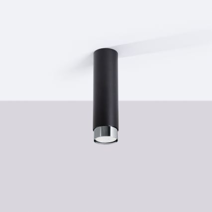 Reflektor NERO 1xGU10/10W/230V 22,5 cm črna/sijajni krom