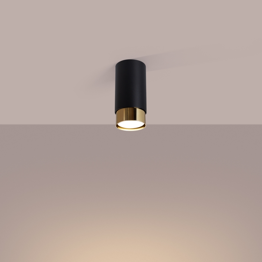 Reflektor NERO 1xGU10/10W/230V 12,5 cm črna/zlata
