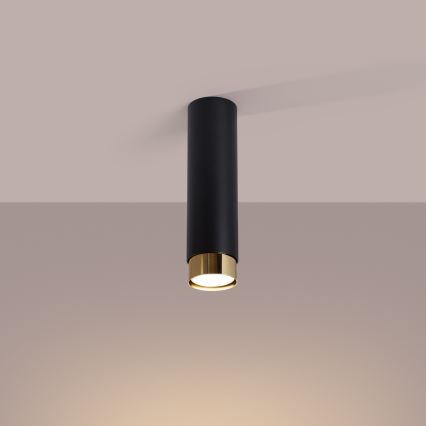 Reflektor NERO 1xGU10/10W/230V 22,5 cm črna/zlata