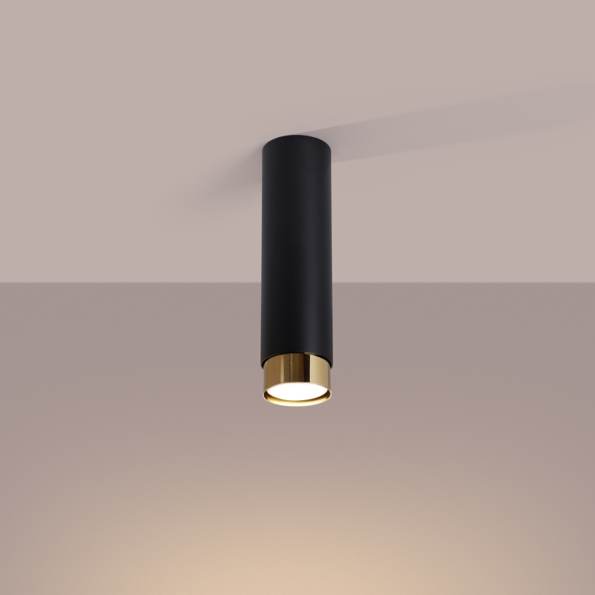Reflektor NERO 1xGU10/10W/230V 22,5 cm črna/zlata