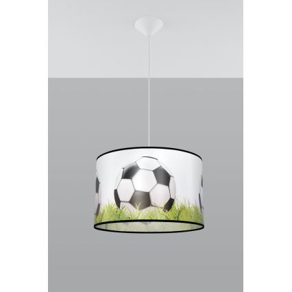 Otroški lestenec na vrvici FOOTBALL 1xE27/15W/230V pr. 40 cm nogomet