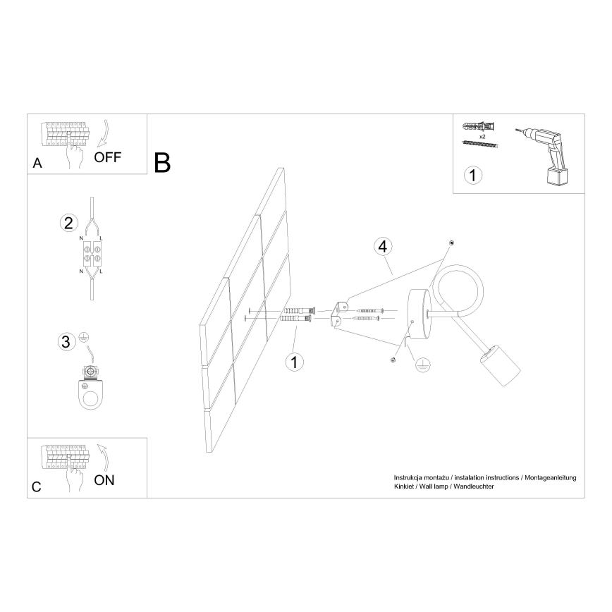 Stenska svetilka LOOP 1xE27/15W/230V sijajni krom