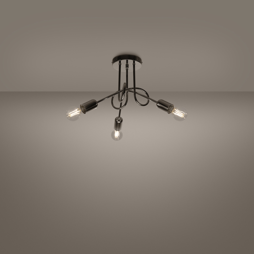 Lestenec LOOP 3xE27/15W/230V sijajni krom